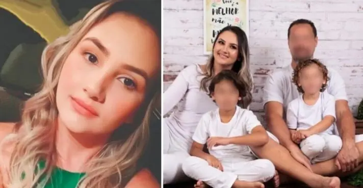 Mulher que passou batom em estátua