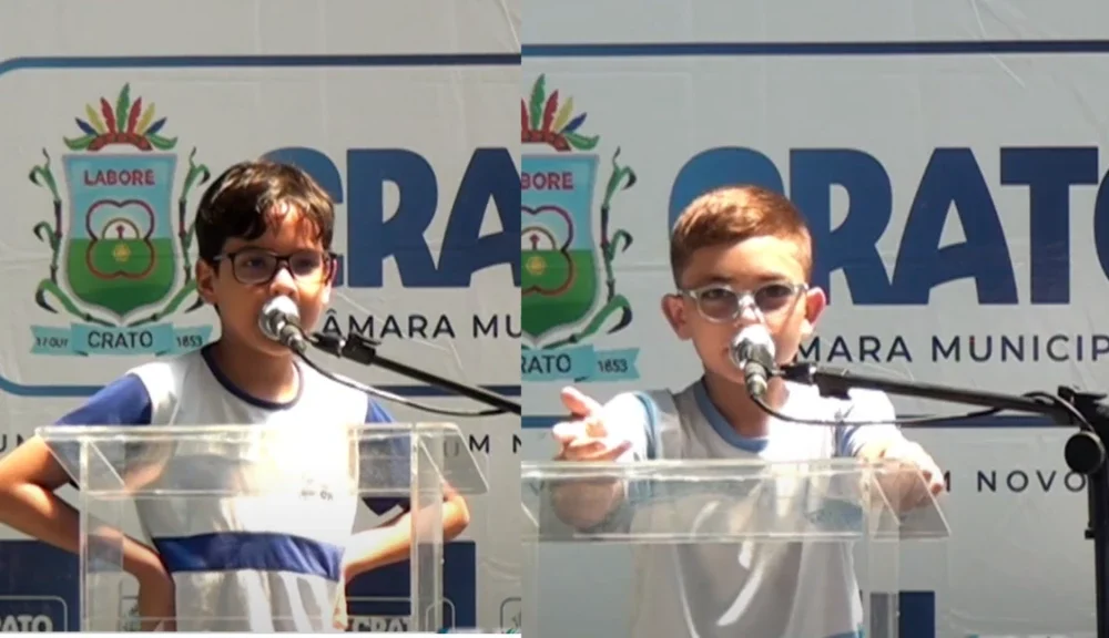 Alunos mandam recado a Lula Foto: Reprodução/YouTube Câmara Municipal De Crato