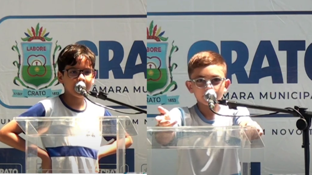 Alunos mandam recado a Lula Foto: Reprodução/YouTube Câmara Municipal De Crato