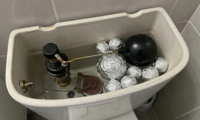 Papel alumnio no vaso